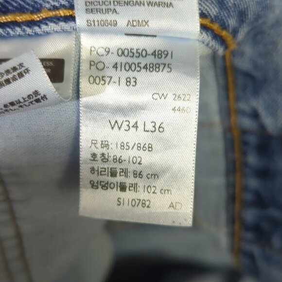 Levi's Jeans Men's 34x36 Fits 34x35 Blue 550 Relaxed Fit Tapered Leg Denim - Picture 12 of 13